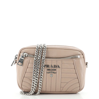 Prada Convertible Belt Bag Diagramme Quilted Leather Small