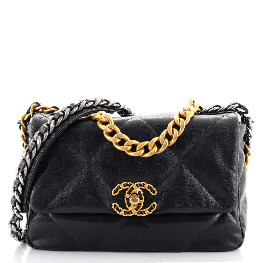 💯 Authentic Chanel 19 Black Goatskin bag 2020
