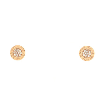 Bvlgari Bvlgari Bvlgari Circle Stud Earrings Rose Gold and Diamonds