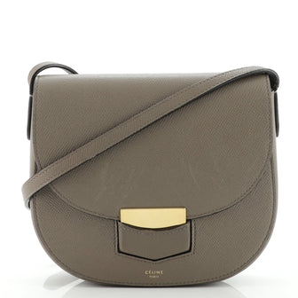 Celine Trotteur Crossbody Bag Grainy Leather Small