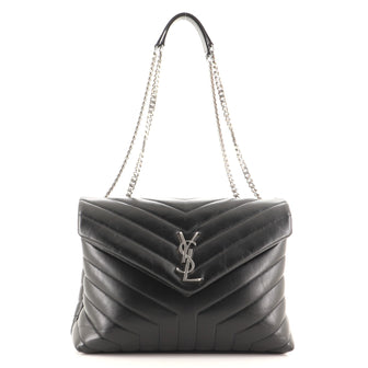 Saint Laurent LouLou Shoulder Bag Matelasse Chevron Leather Medium