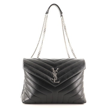 Saint Laurent LouLou Shoulder Bag Matelasse Chevron Leather Medium