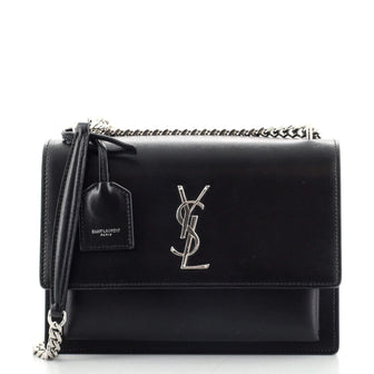 Saint Laurent Sunset Crossbody Bag Leather Medium