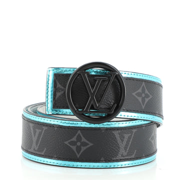 Louis Vuitton LV Circle Reversible Belt Monogram Eclipse and Monogram Antartica Wide