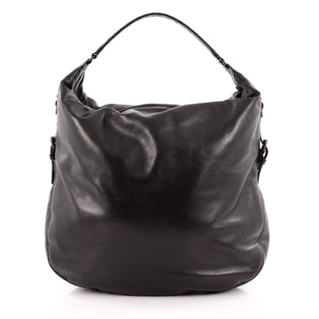 Bottega Veneta San Marco Hobo Leather with Crocodile Large