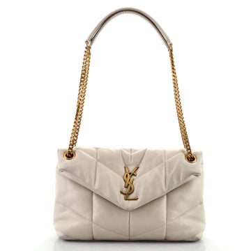 Saint Laurent LouLou Puffer Shoulder Bag Quilted Leather Small