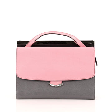 Fendi Tricolor Demi Jour Satchel Leather