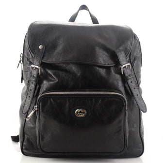 Gucci Morpheus Flap Backpack Glazed Leather Large
