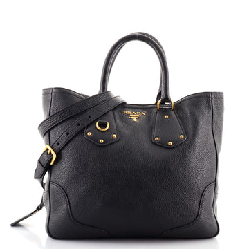 Prada Convertible Open Tote Vitello Daino Small