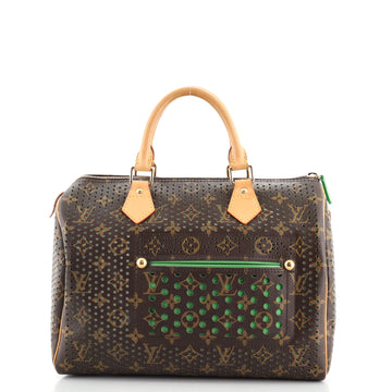 Louis Vuitton Speedy Handbag Perforated Monogram Canvas 30