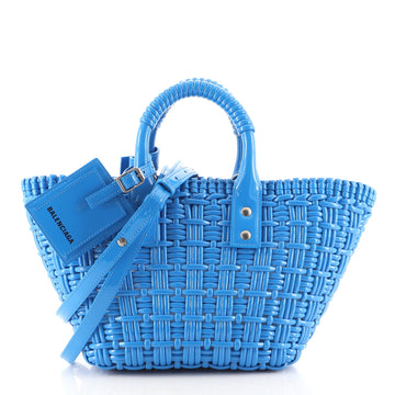 Balenciaga Bistro Panier Bag Woven Faux Leather XS