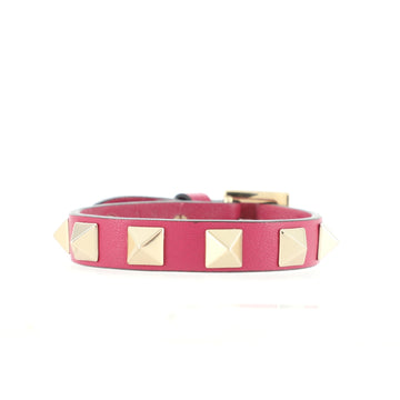 Valentino Rockstud Bracelet Leather Thin