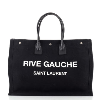 Saint Laurent Rive Gauche Shopper Tote Canvas Large