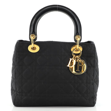 Christian Dior Vintage Lady Dior Bag Cannage Quilt Nylon Medium