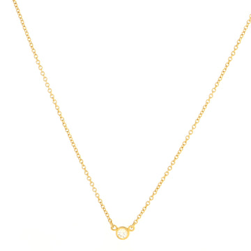 Tiffany & Co. Elsa Peretti Diamonds By The Yard Pendant Necklace 18K Yellow Gold and Diamond 0.05CT