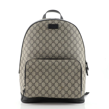 Gucci Zip Pocket Backpack GG Coated Canvas Medium