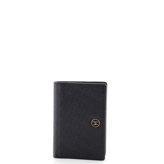 Chanel CC Button Passport Holder Leather