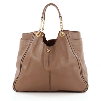 Salvatore Ferragamo Betulla Chain Tote Leather Large
