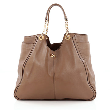 Salvatore Ferragamo Betulla Chain Tote Leather Large