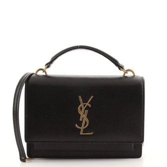 Saint Laurent Sunset Top Handle Chain Wallet Leather
