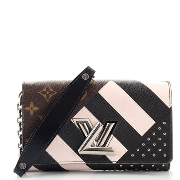 Louis Vuitton Twist Chain Wallet Limited Edition Studded Monogram Canvas