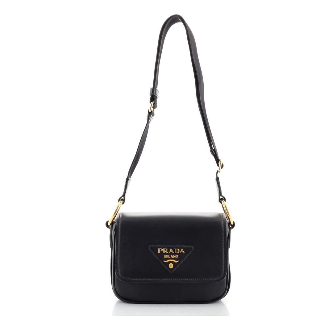 Prada Identity Flap Shoulder Bag Vitello Leather Small 127528
