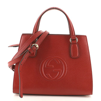 Gucci Soho Convertible Top Handle Satchel Leather Medium