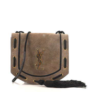 Saint Laurent Fetish Satchel Suede Medium