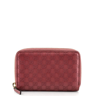 Gucci Zip Around Card Case Microguccissima Leather Compact