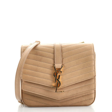 Saint Laurent Sulpice Flap Bag Matelasse Chevron Leather Small