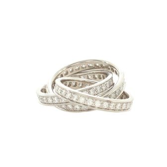 Cartier Trinity Ring 18K White Gold and Diamonds