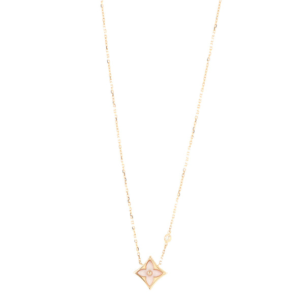 Louis Vuitton Color Blossom Bb Star Pendant Necklace Yellow Gold