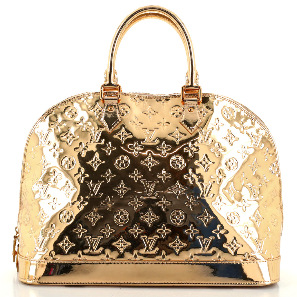 Louis Vuitton Monogram Miroir Alma GM - Gold Handle Bags, Handbags