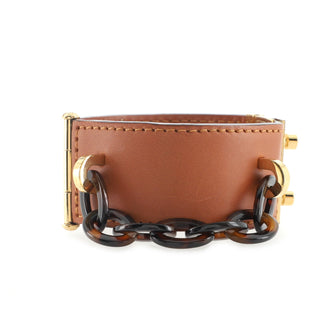 Louis Vuitton Lock Me Cuff Bracelet Nomade Leather with Metal and Resin