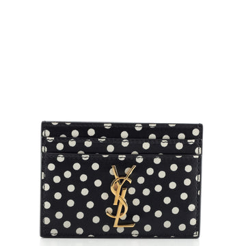 Saint Laurent Classic Monogram Card Holder Printed Leather