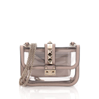 Valentino Glam Lock Shoulder Bag PVC Small