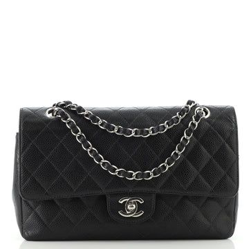 Chanel Classic Double Flap Bag Quilted Caviar Medium