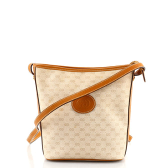 Gucci Vintage Bucket Crossbody Bag Mini GG Coated Canvas Mini