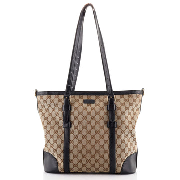 Gucci Convertible Belted Tote GG Canvas with Leather Medium