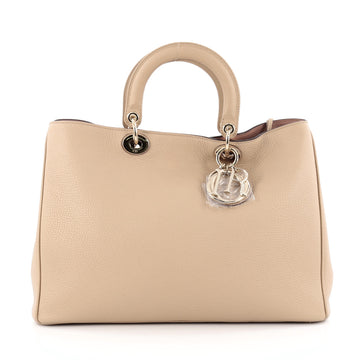 Christian Dior Diorissimo Tote Pebbled Leather Large