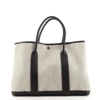 Hermes Garden Party Tote Toile and Leather 36