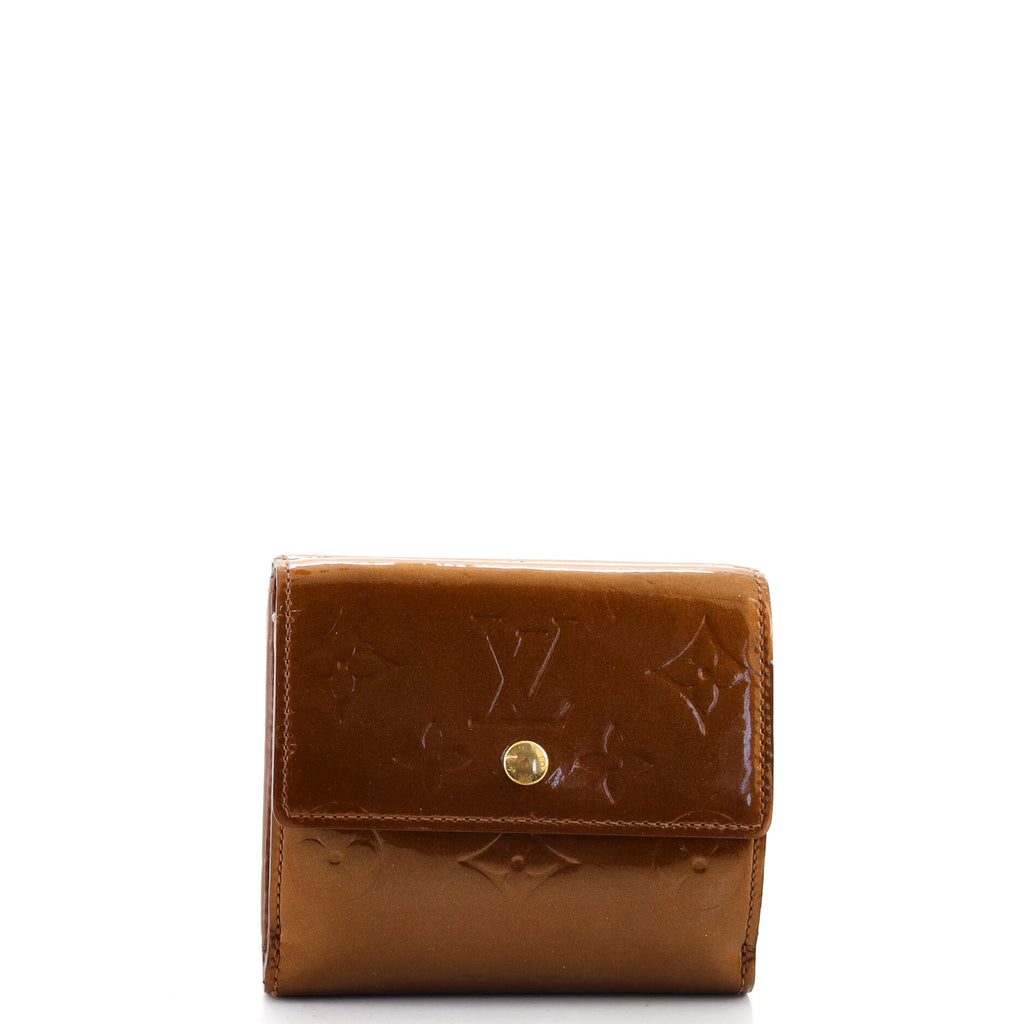 Louis Vuitton Elise Wallet Monogram Vernis Brown 1279221