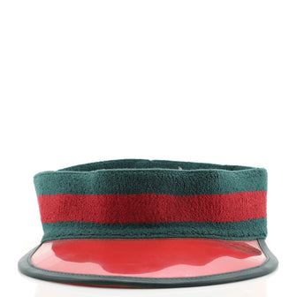 Gucci Sun Visor Web Terry Cloth with Vinyl