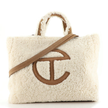 Telfar UGG Reverse Shopping Tote Shearling and Suede Medium