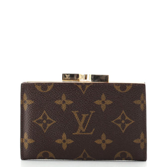 Louis Vuitton Kisslock Coin Purse Monogram Canvas