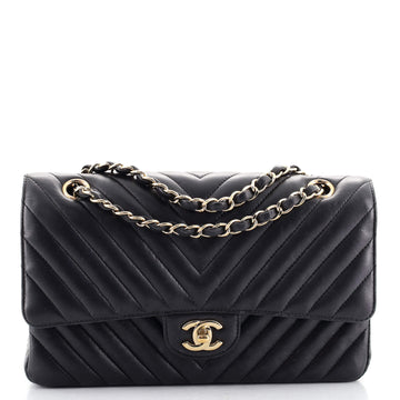 Chanel Classic Double Flap Bag Chevron Lambskin Medium