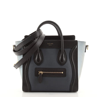 Celine Tricolor Luggage Bag Leather Nano