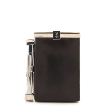 Saint Laurent Cigarette Case and Lighter Leather and Metal