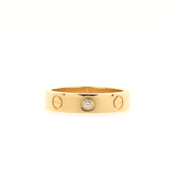 Cartier Love Wedding Band 1 Diamond Ring 18K Yellow Gold with Diamond