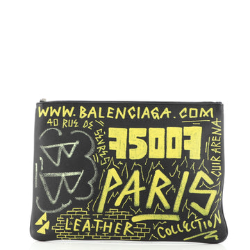 Balenciaga Graffiti Pouch Leather